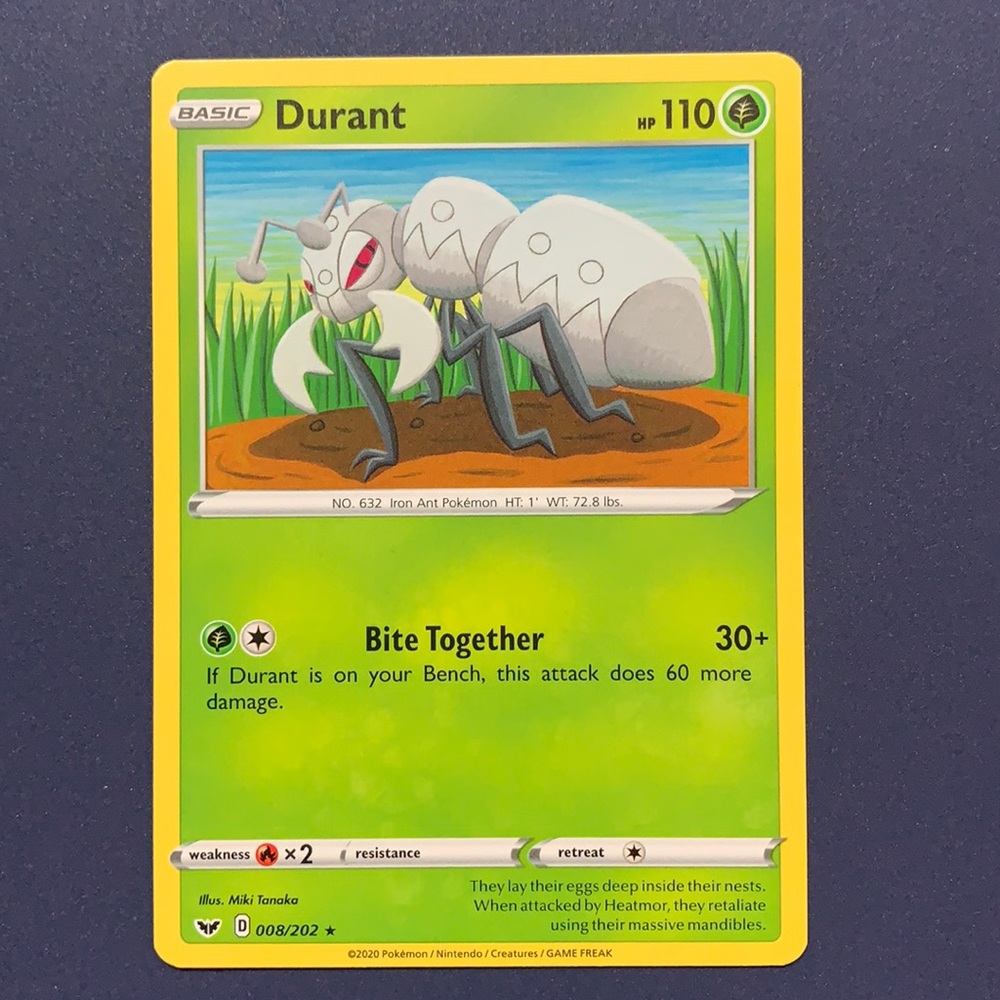 Durant Pokémon card 8/202
